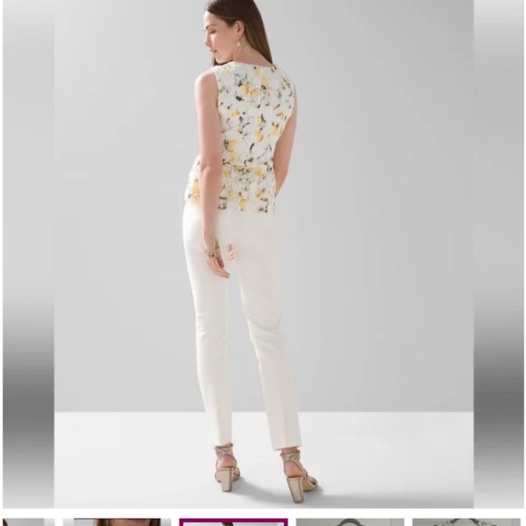 WHBM peplum top, size 2 - Picture 4 of 5